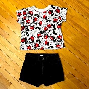 Mickey Mouse Crop Top - Size M